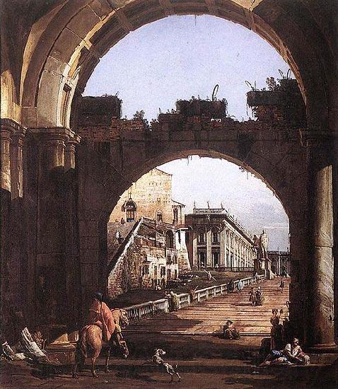 Bernardo Bellotto Bellotto urban scenes have the same Germany oil painting art